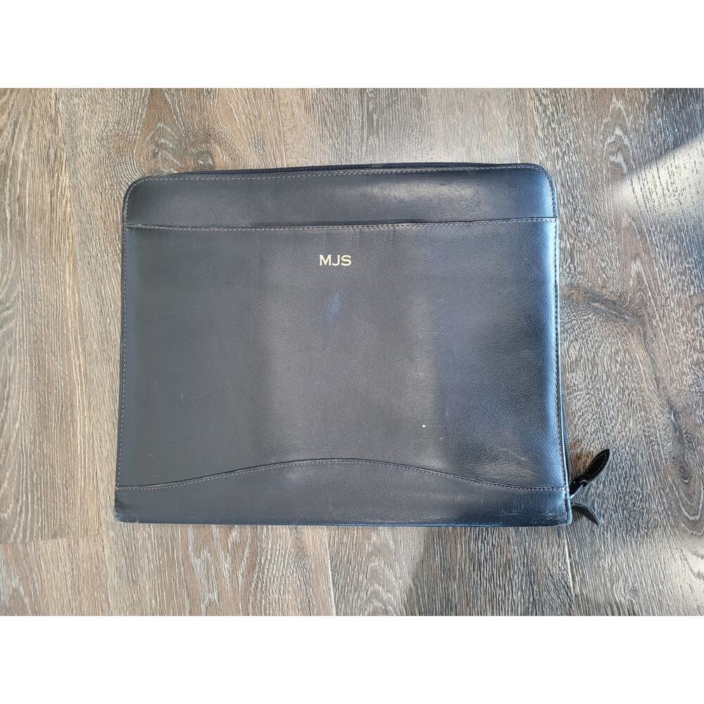 Scully Soft Plonge Black Leather Personal Planner Bag Zip 11 x 13.5 x‎ 2 #8